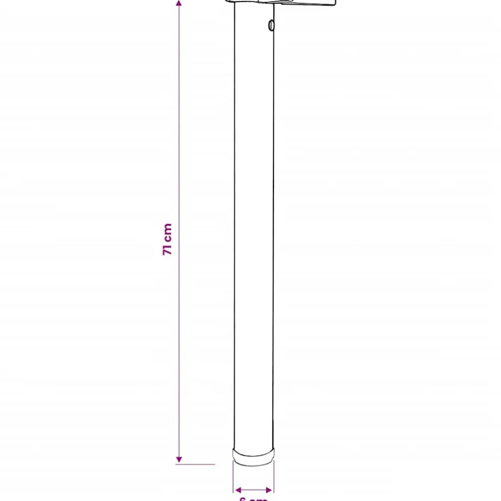 vidaXL Tafelpoten in hoogte verstelbaar geborsteld nikkel 710 mm 4 st