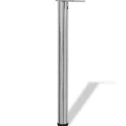 vidaXL Tafelpoten in hoogte verstelbaar geborsteld nikkel 710 mm 4 st