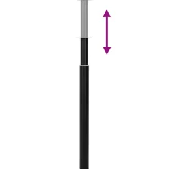vidaXL Tafelpoten telescopisch 710-1100 mm zwart 2 st