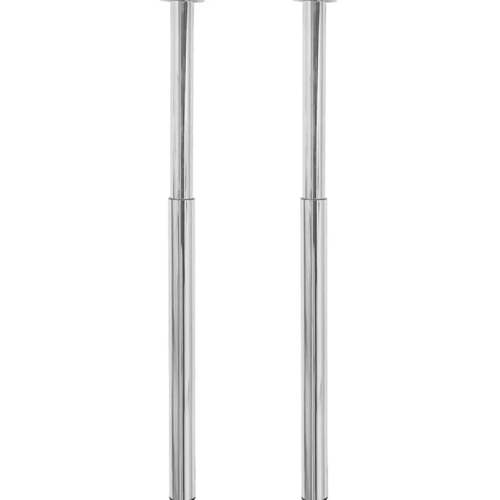 vidaXL Tafelpoten telescopisch 710-1100 mm chroom 2 st