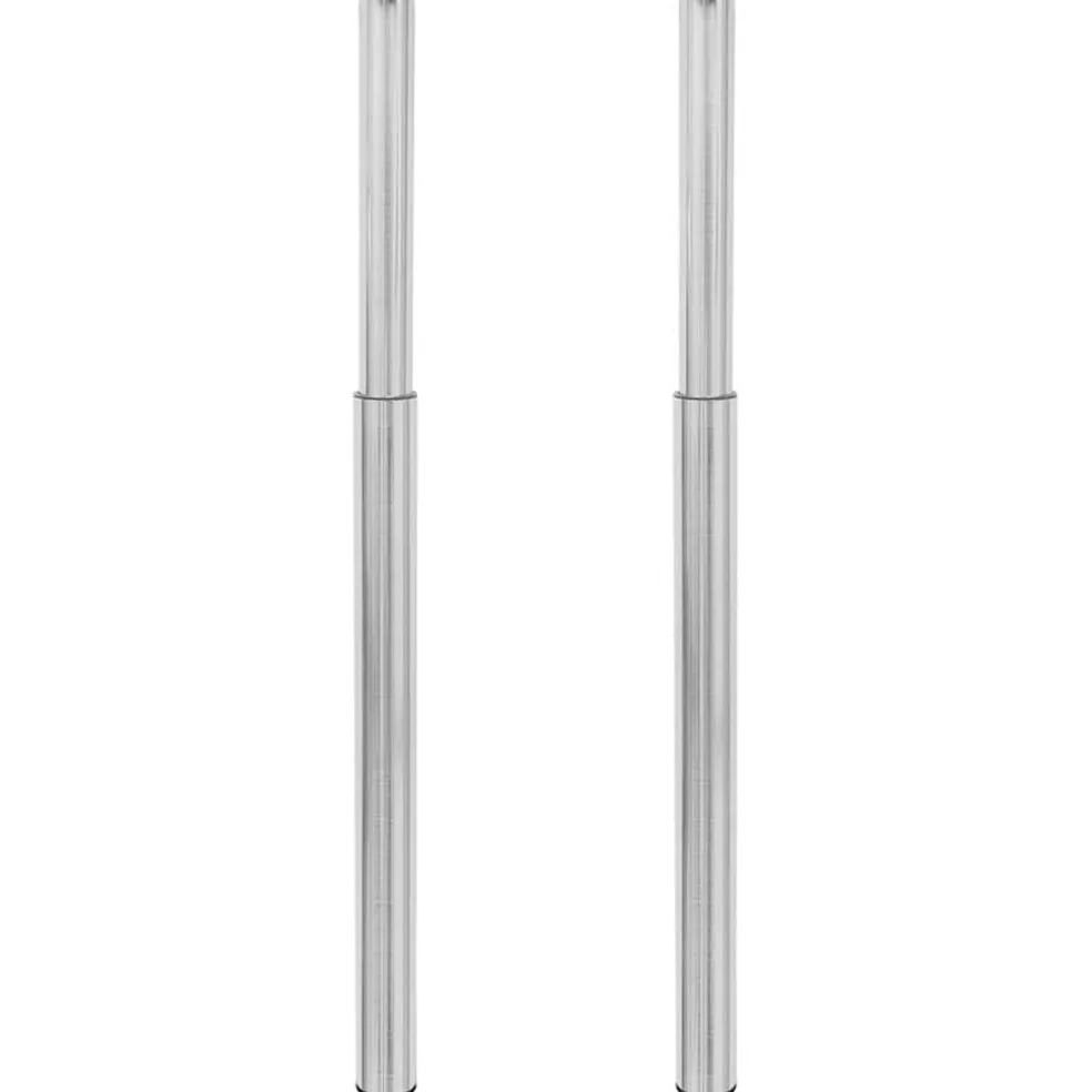 vidaXL Tafelpoten telescopisch roestvrij staal 710 mm - 1100 mm 2 st