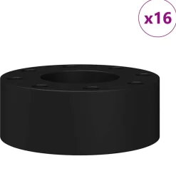 vidaXL Tafelvoetbal bumpers 16 st Zwart 2,7 x 2,7 x 1,3 cm TPE