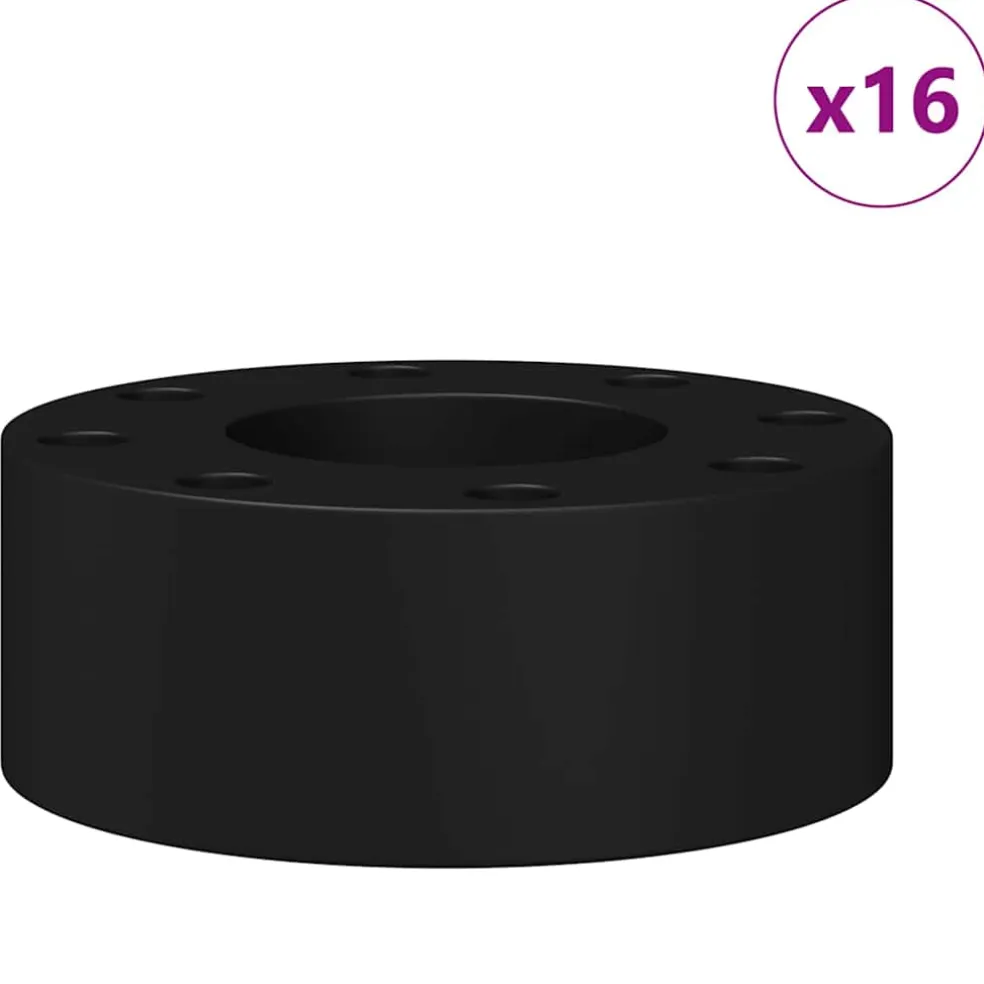 vidaXL Tafelvoetbal bumpers 16 st Zwart 2,7 x 2,7 x 1,3 cm TPE