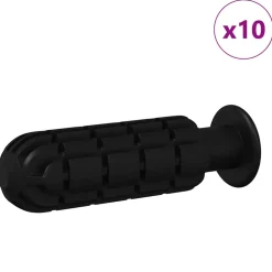 vidaXL Tafelvoetbalhandvatten 10 st Zwart 2,8 x 2,8 x 9,3 cm PP