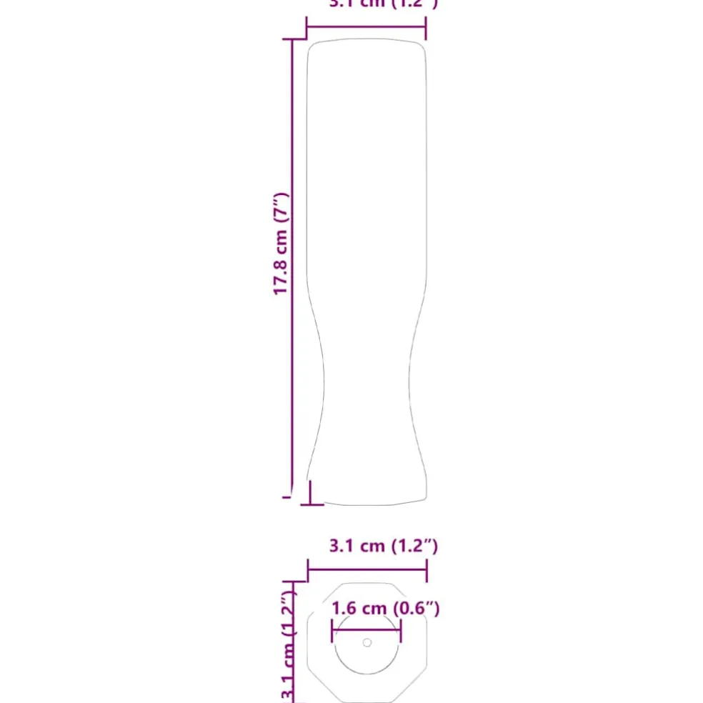 vidaXL Tafelvoetbalhandvatten 10 st Zwart 3,1 x 3,1 x 17,8 cm PP