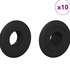 vidaXL Tafelvoetbal Lager 10 st Zwart 5 x 5 x 2,8 cm PP