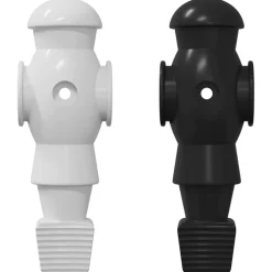 vidaXL Tafelvoetbalspelers 24 st Zwart en Wit 3,6 x 3,1 x 10,8 cm HIPS