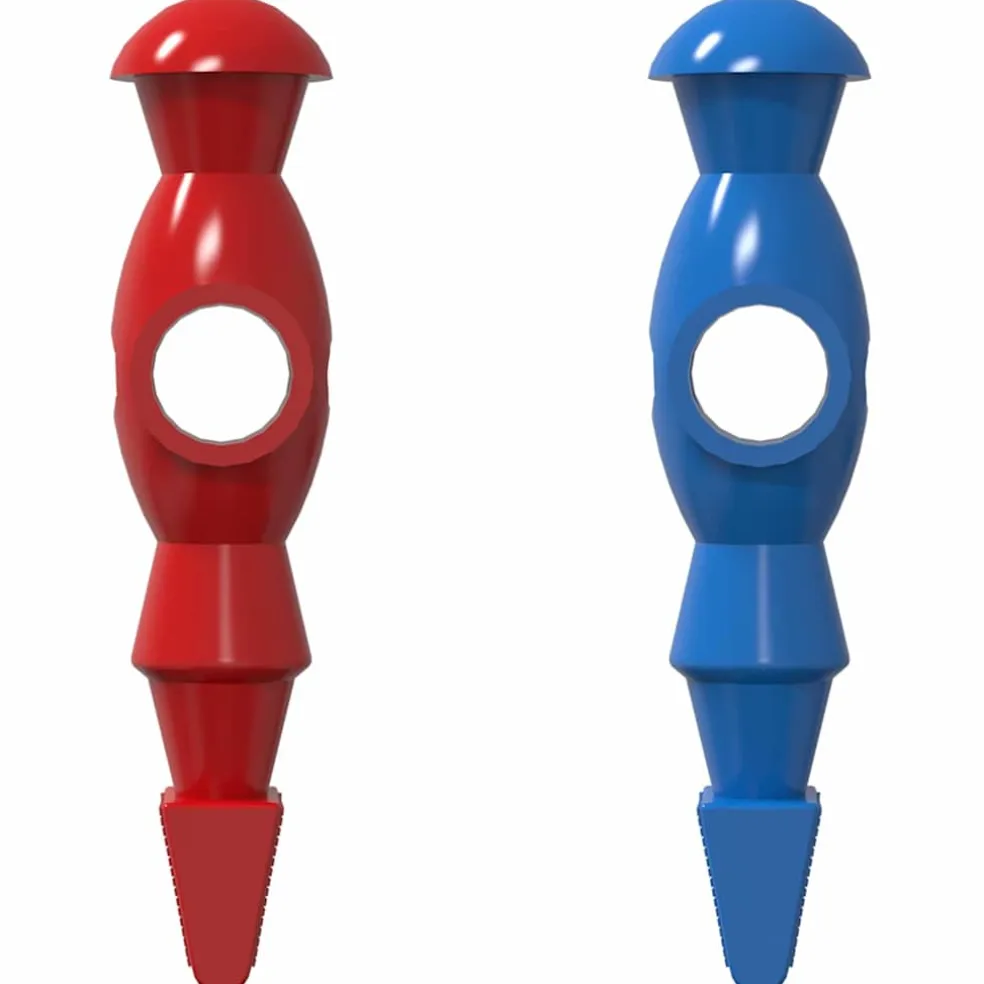 vidaXL Tafelvoetbalspelers 22 st Blauw en Rood 2,4 x 2,1 x 9,7 cm PP