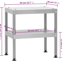 vidaXL Tafel voor rookoven 40x28x44,5 cm gegalvaniseerd staal