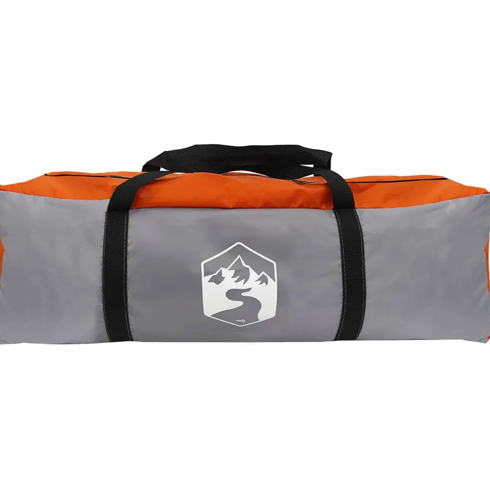 vidaXL Tailgate Luifel Waterdicht Grijs en Oranje 405 x 280 x 220 cm