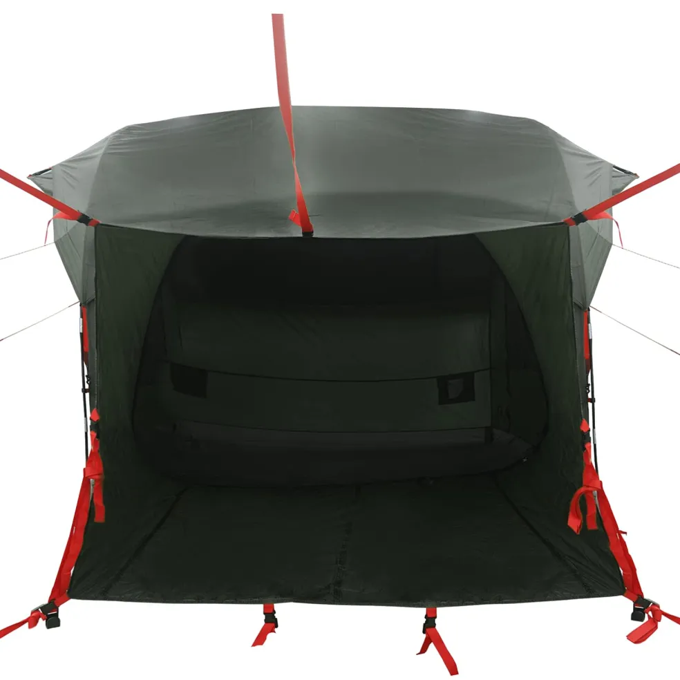 vidaXL Tailgate Tent met Regenfly Waterdicht 4-persoons Legergroen