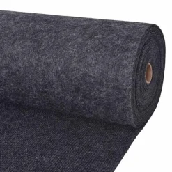 vidaXL Tapijt Antracietkleurig 1,2 x 10 m Polyester