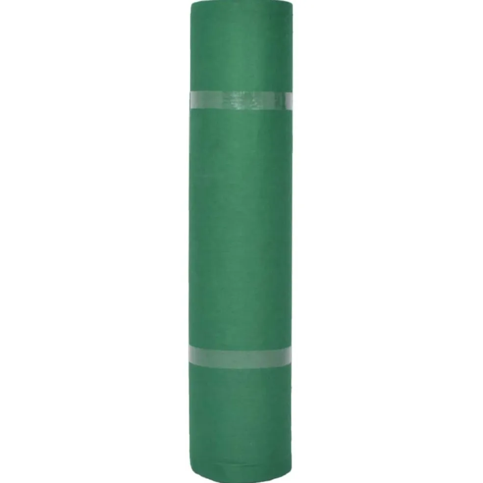 vidaXL Tapijt Effen Groen 1,2 x 12 m Polyester