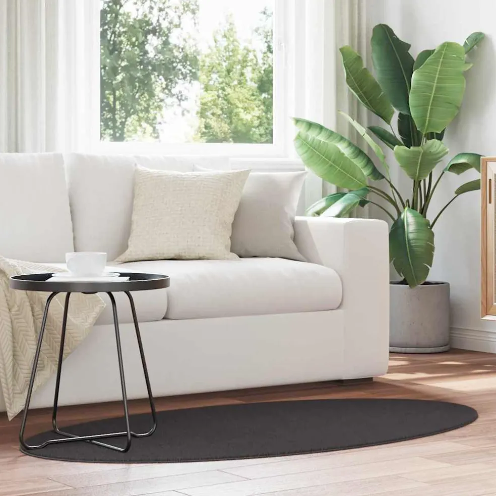 vidaXL Tapijt HUARTE Antraciet 80 x 150 cm 100% Polyester
