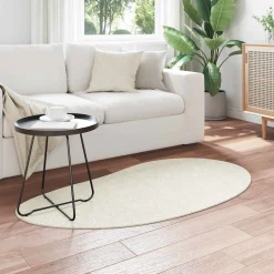 vidaXL Tapijt HUARTE Crèmekleurig 80 x 150 cm Polyester
