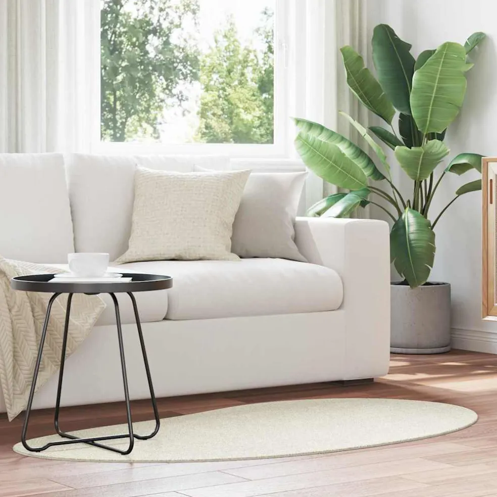 vidaXL Tapijt HUARTE Crèmekleurig 80 x 150 cm Polyester