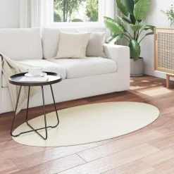 vidaXL Tapijt HUARTE Crèmekleurig 80 x 150 cm 100% Polyester
