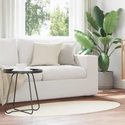vidaXL Tapijt HUARTE Crèmekleurig 80 x 150 cm 100% Polyester