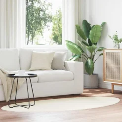 vidaXL Tapijt HUARTE Crèmekleurig 80 x 150 cm Polyester