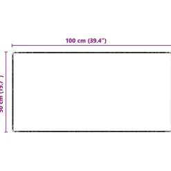 vidaXL Tapijt Loper Grijs 50 x 100 cm 100% Polypropylene Tuft