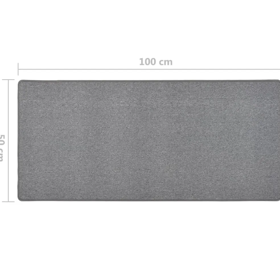 vidaXL Tapijtloper 50x100 cm donkergrijs