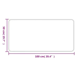 vidaXL Tapijtloper 50x100 cm sisal-look antracietkleurig