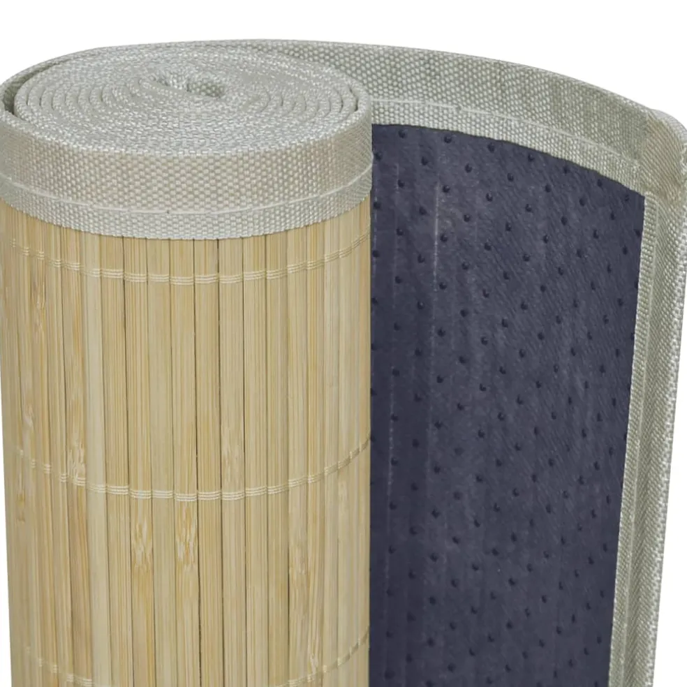 vidaXL Tapijt rechthoekig 80x200 cm bamboe naturel