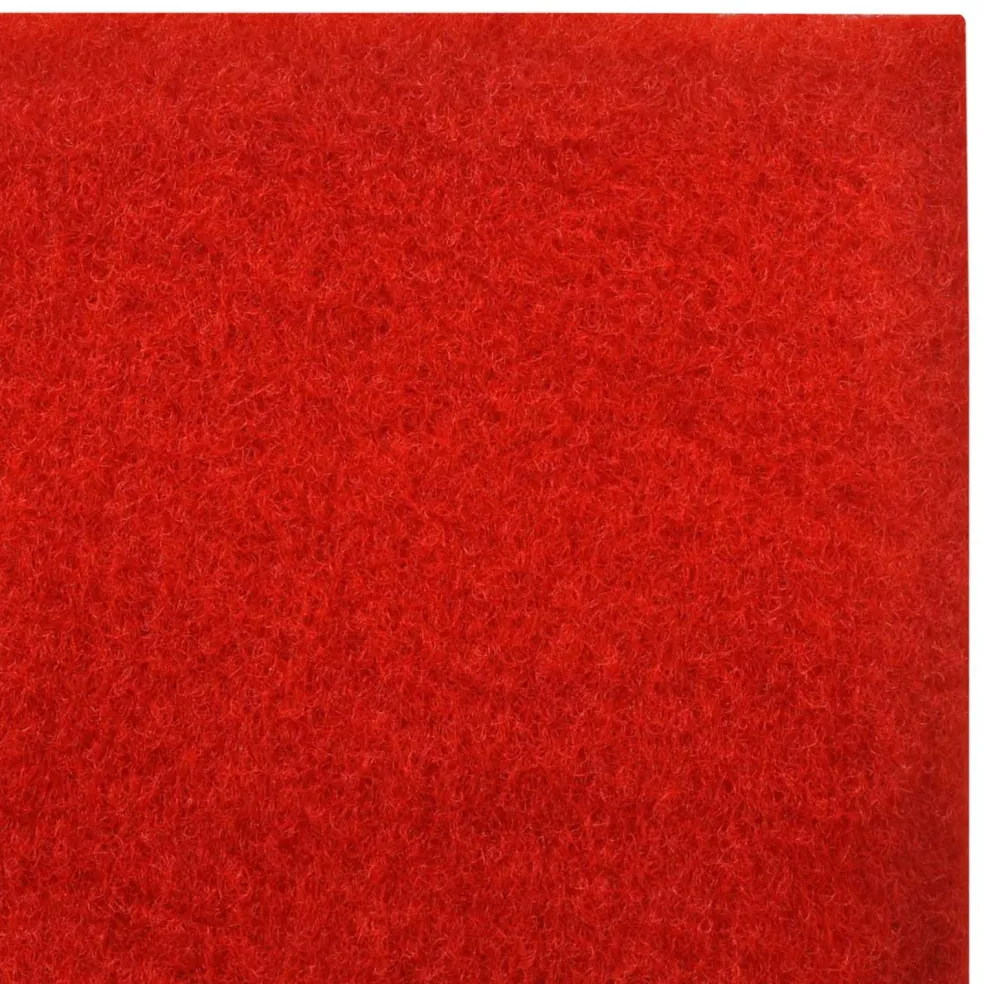 vidaXL Tapijt Rood 1 x 5 m Polyester