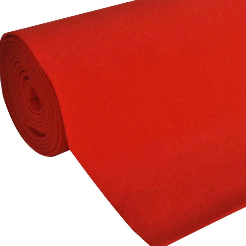 vidaXL Tapijt Rood 1 x 5 m Polyester