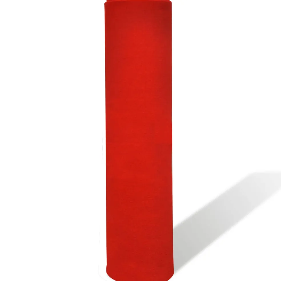 vidaXL Tapijt Rood 1 x 5 m Polyester
