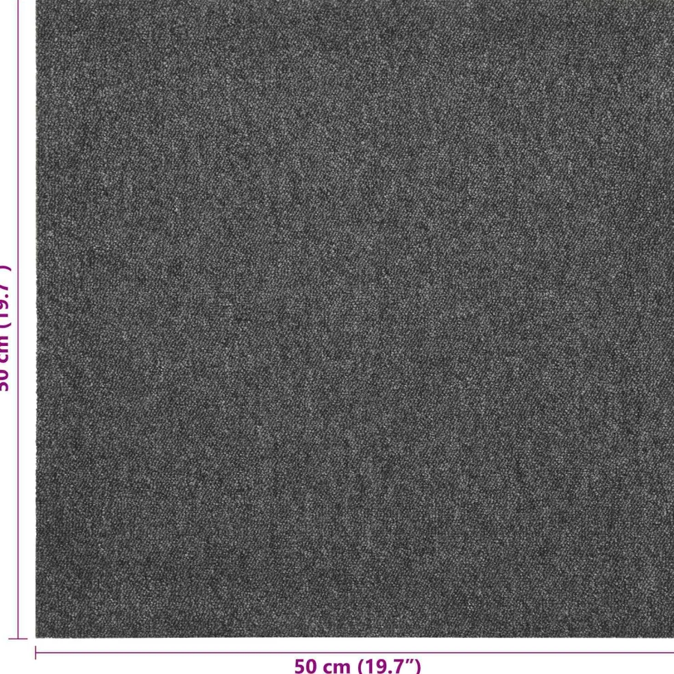 vidaXL Tapijt 20 st Antraciet 50 x 50 cm 100% Polypropyleen