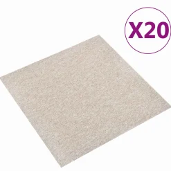 vidaXL Tapijt 20 st Licht Beige 50 x 50 cm 100% Polypropyleen