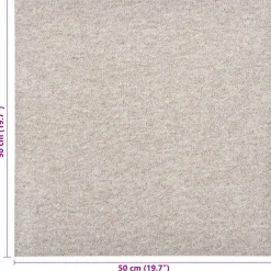 vidaXL Tapijt 20 st Licht Beige 50 x 50 cm 100% Polypropyleen