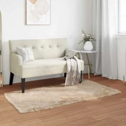 vidaXL Tapijt van imitatie TAFALLA Beige 60 x 110 cm Polyester