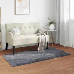 vidaXL Tapijt van imitatie TAFALLA Antracietkleurig 60 x 110 cm