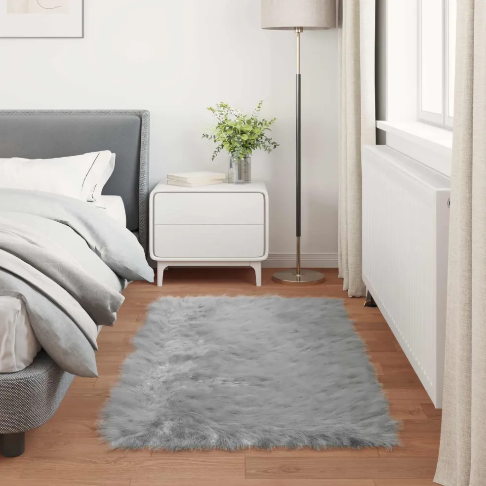 vidaXL Tapijt van imitatie TAFALLA Grijs 60 x 110 cm Polyester