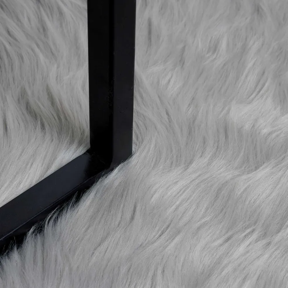 vidaXL Tapijt van imitatie TAFALLA Grijs 60 x 110 cm Polyester