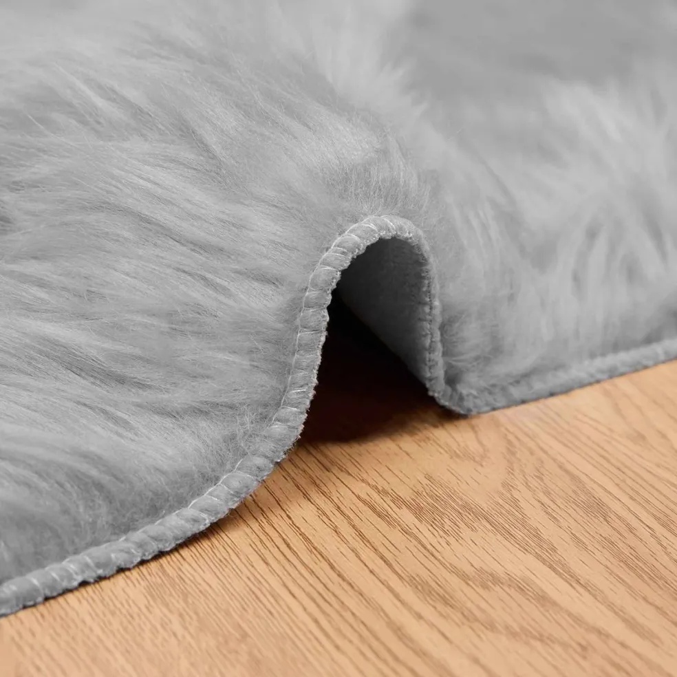 vidaXL Tapijt van imitatie TAFALLA Grijs 60 x 110 cm Polyester