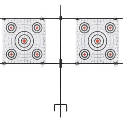 vidaXL Targetkaartstandaard met schietkaarten 78x76 cm staal