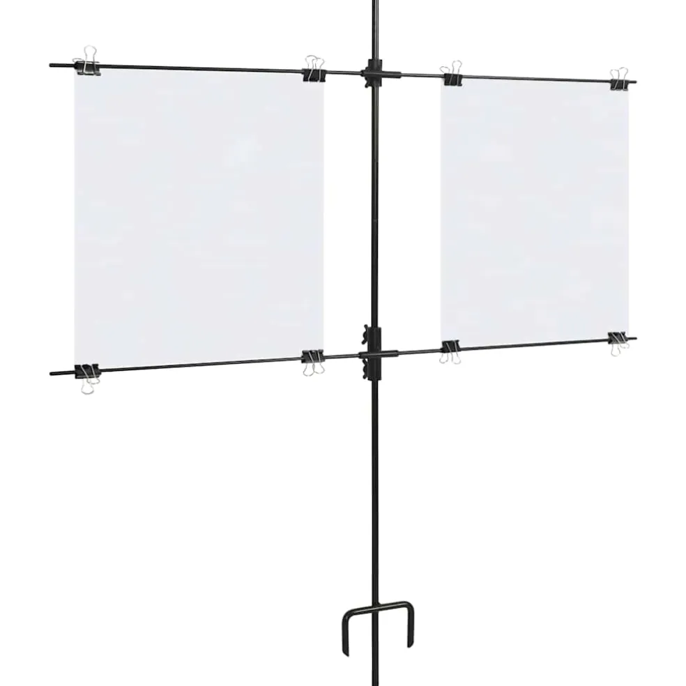 vidaXL Targetkaartstandaard met schietkaarten 78x76 cm staal