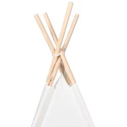 vidaXL Teepee Tent Wit 120 x 120 x 150 cm Stof en Plastic