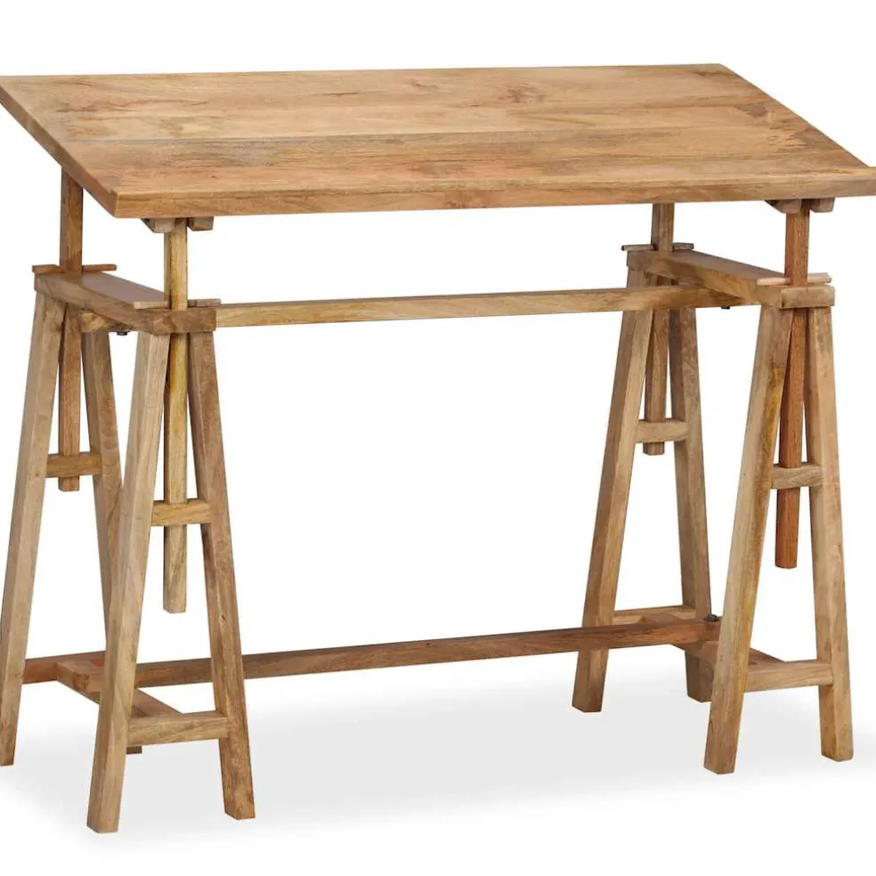 vidaXL Tekentafel 116x50x76 cm massief mangohout