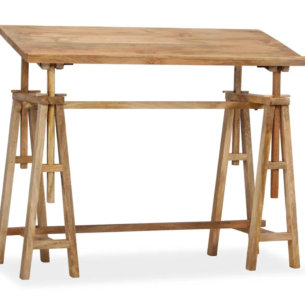 vidaXL Tekentafel 116x50x76 cm massief mangohout