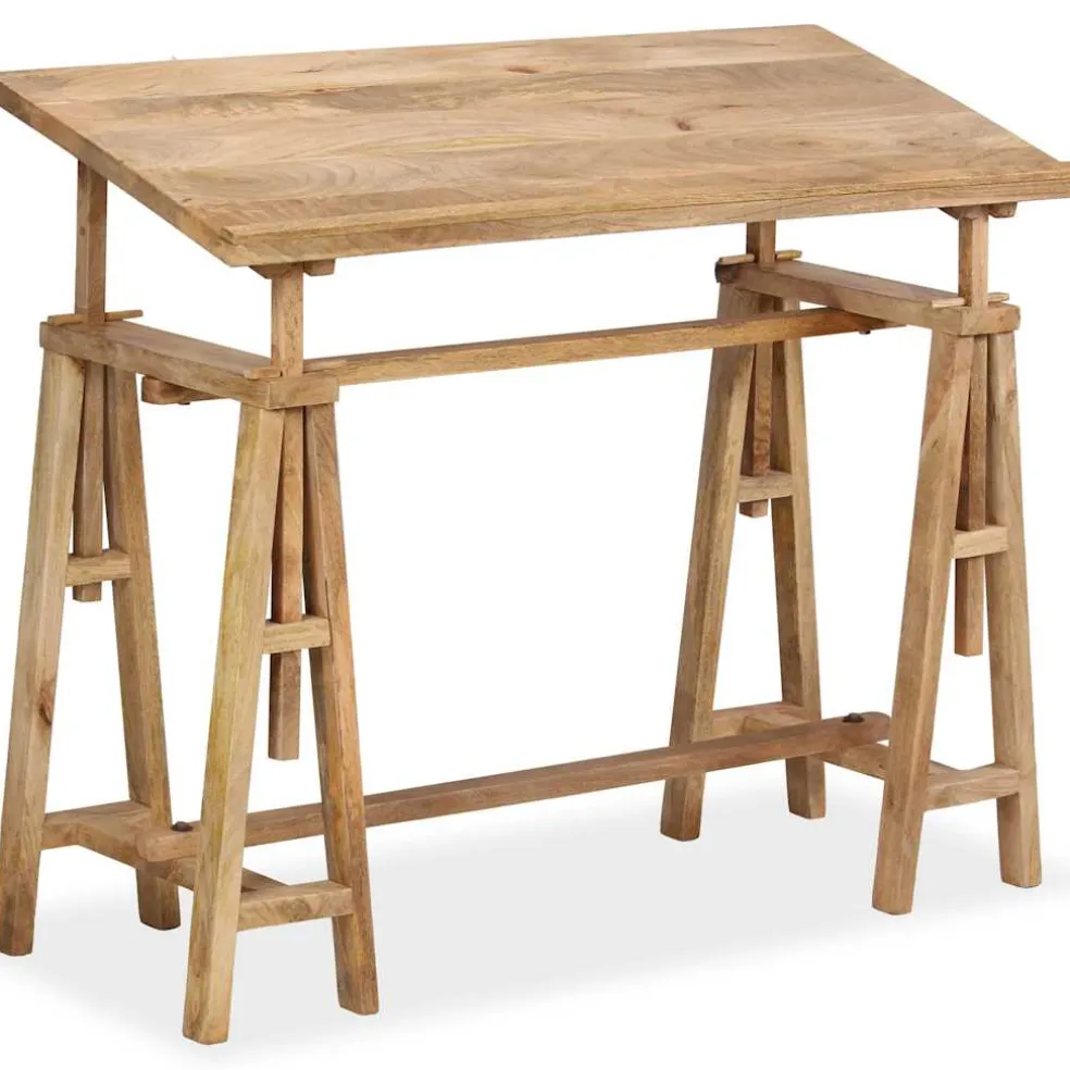 vidaXL Tekentafel 116x50x76 cm massief mangohout