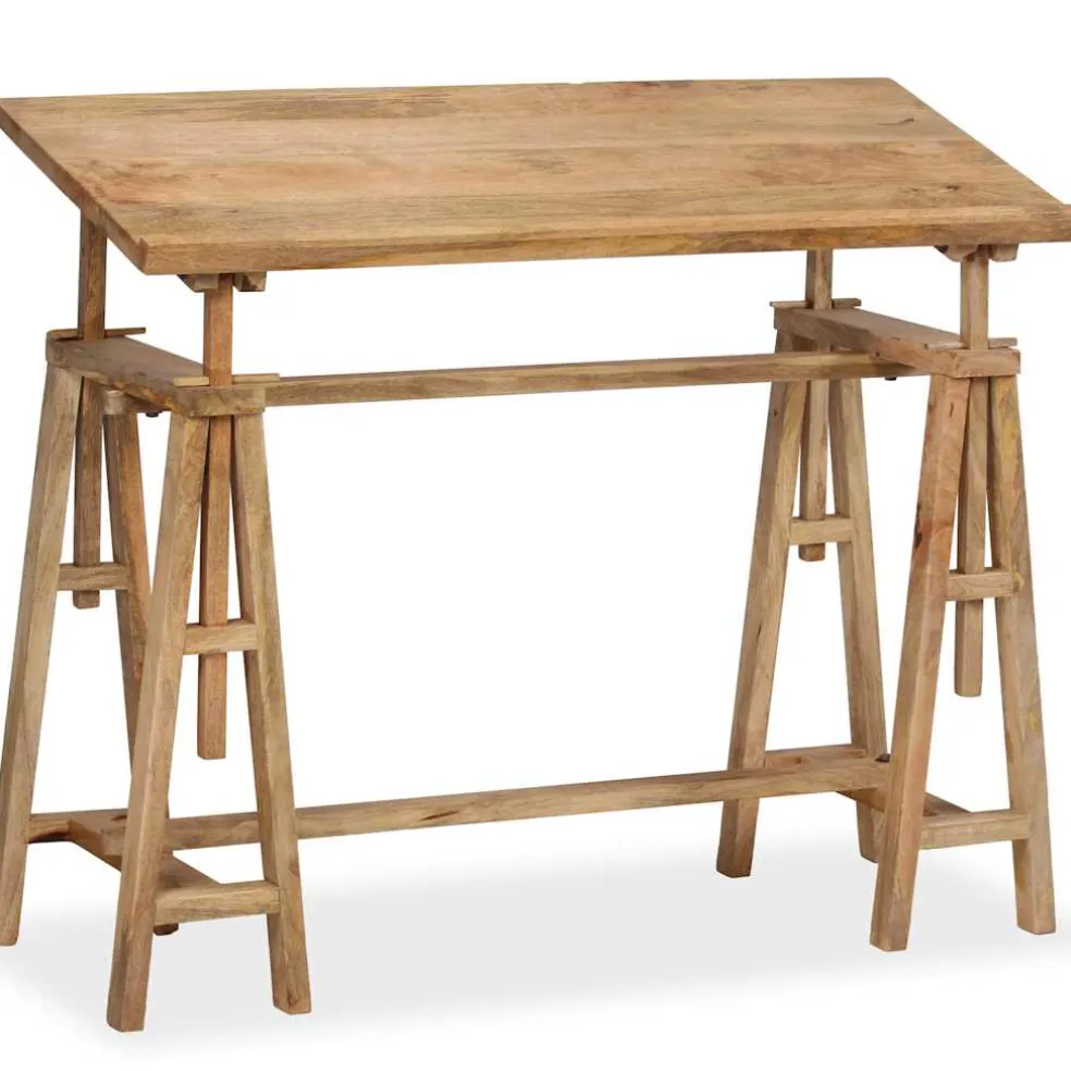 vidaXL Tekentafel 116x50x76 cm massief mangohout