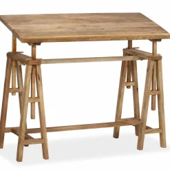 vidaXL Tekentafel 116x50x76 cm massief mangohout