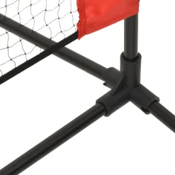 vidaXL Tennisnet 300x100x87 cm polyester zwart en rood