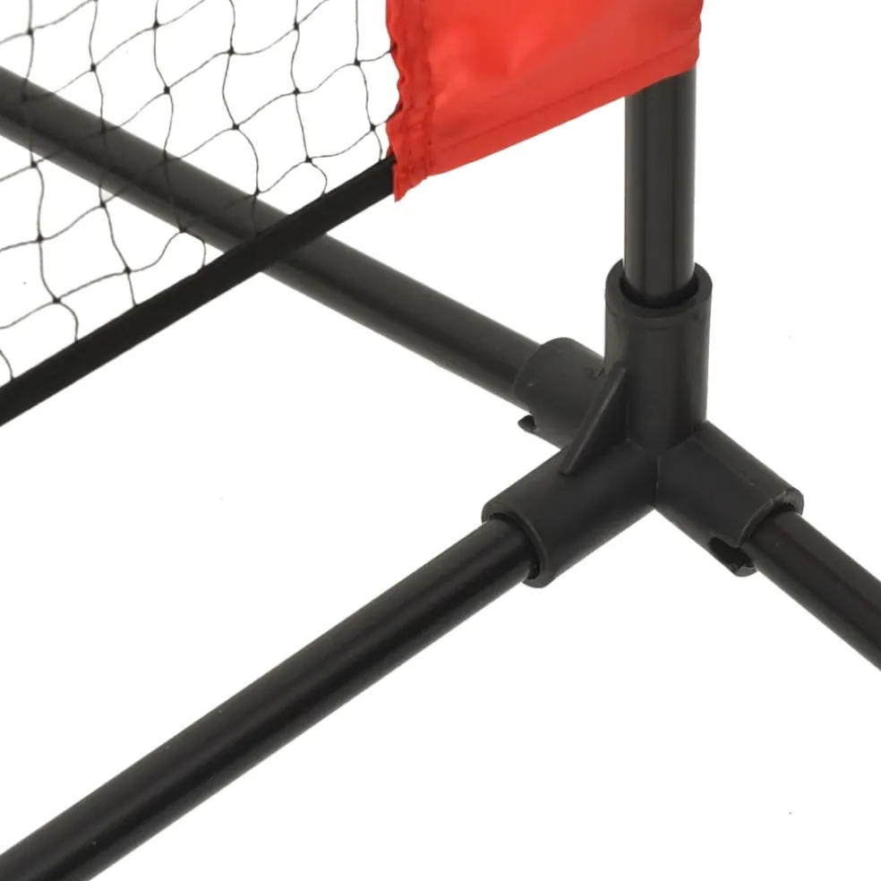 vidaXL Tennisnet 300x100x87 cm polyester zwart en rood