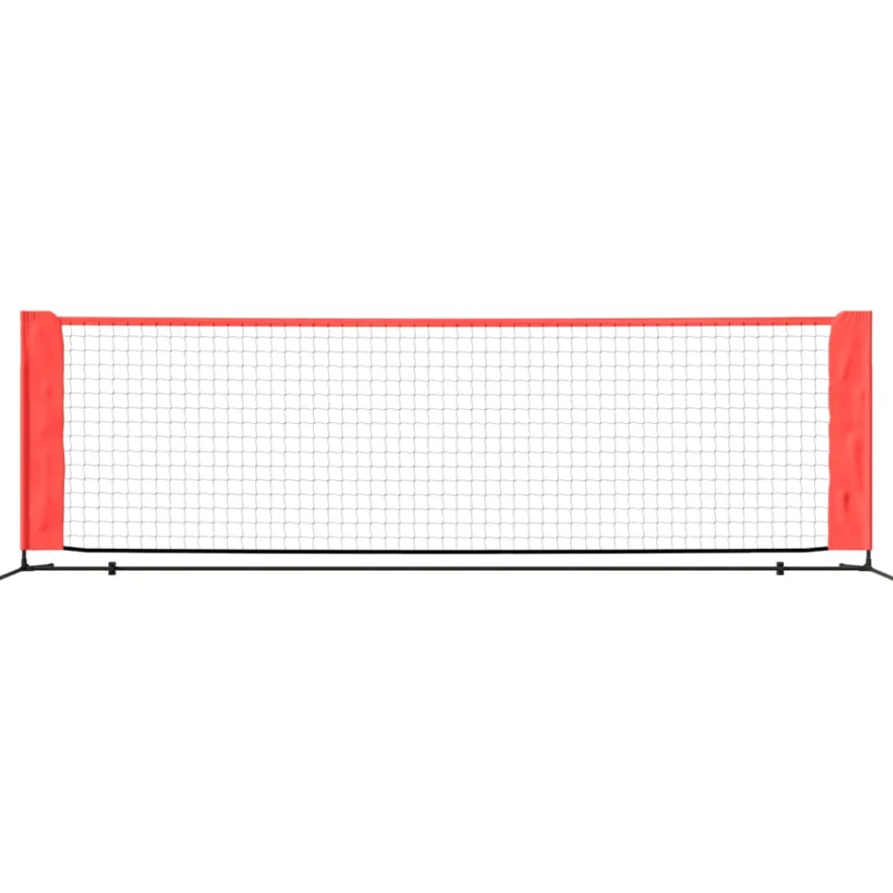 vidaXL Tennisnet 300x100x87 cm polyester zwart en rood