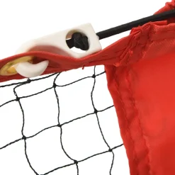vidaXL Tennisnet 300x100x87 cm polyester zwart en rood